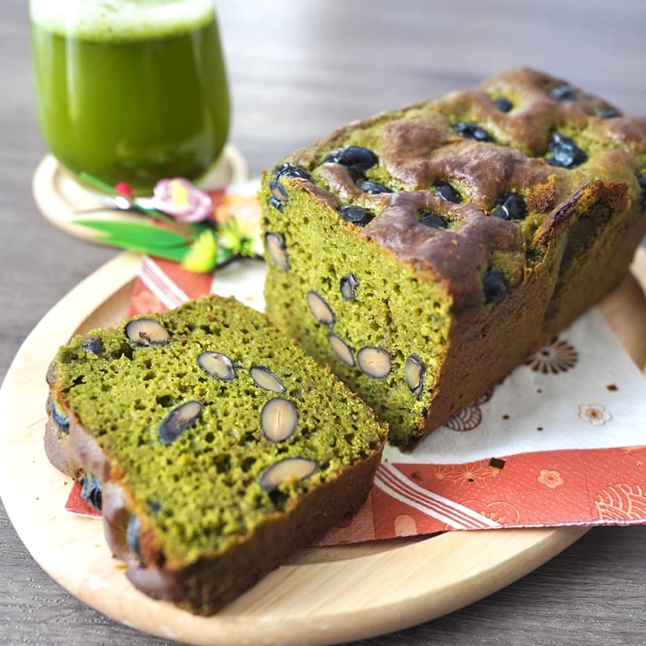 【グルテンフリー】米粉で作る、黒豆抹茶パウンドケーキのサムネイル